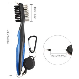 For Sharpener Golf Brush Carabiner Groove With Cleaning Club