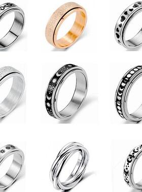 Anxiety Ring Figet Spinner Rings For Women & Men Stainless S
