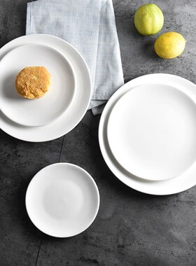 Steak plate white ceramic Western food plate plates set 盘子