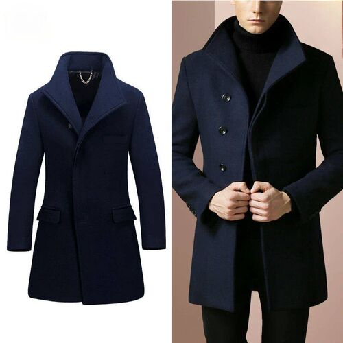 Men British Style Business Casual Woolen Coats New Winter Th