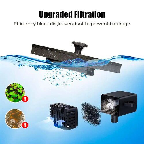 Solar Floating Water Fountain Bird Bath Fountain Pump Pond D