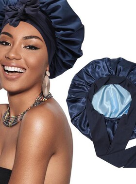 silk hair bonnet Satin Bonnets Cap Night Sleep Hat Hair Bon