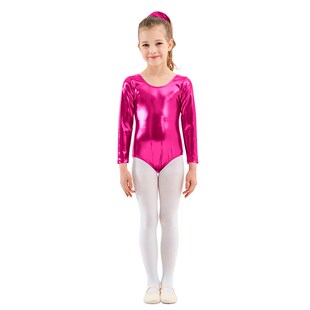 AOYLISEY Ballet DanceShinny Metallic Leotards for Girls Gymn
