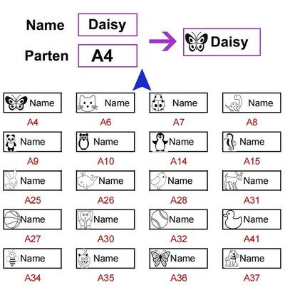 Customized Name Stamp Waterproof Toy Baby Student Clothes Ch