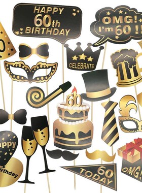 Chicinlife 1set Happy 30th 40th 50th 60th Birthday Photo Boo