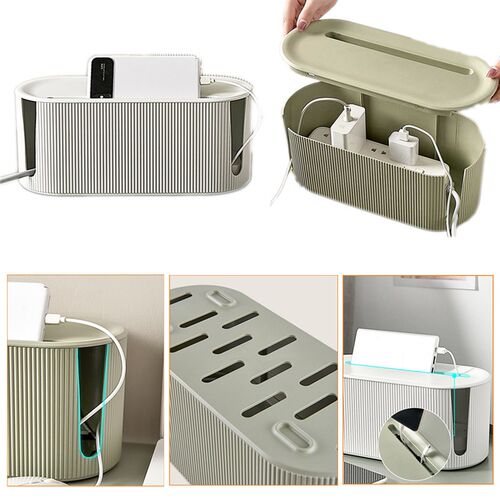 Nordic Plug Board Storage Box Cable Wire Organizer Case Sock
