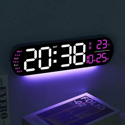 Clock, living room clock, large screen digital clock