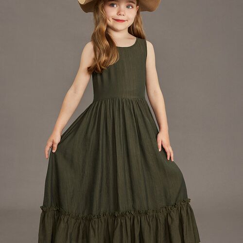 New Girls Summer Dress Cotton Flower Baby Kids Wedding Lace