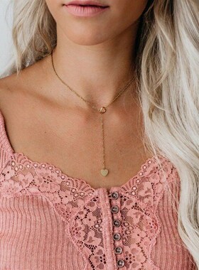 Heartshaped Y 52510 Heartshaped Clavicle Chain Creative Simp