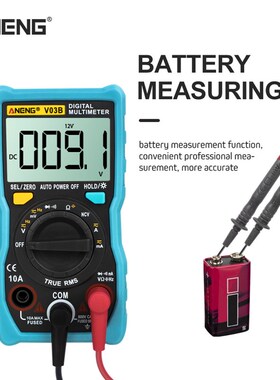 ANENG V03B Portable Multimetro Meter Ohm Hz NCV Live Voltage