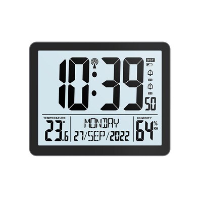 D Large Screen Alarm Clock Digital Backlit Desktop