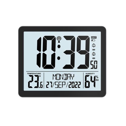 D Large Screen Alarm Clock Digital Backlit Desktop