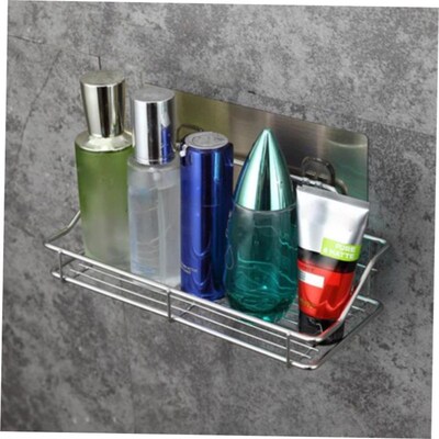 storage shelf stainless steel punch-free kitchen rack wall h
