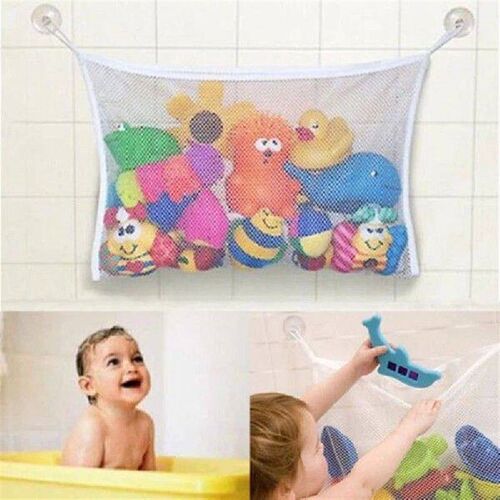 Multifunction Toy Storage Bag Suction Cups Bathroom