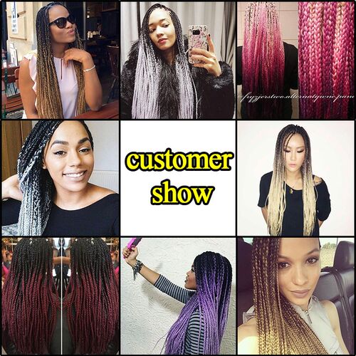 脏辫xpression twist Braids hair ombre braid jumbo expression