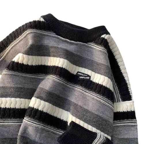 Autumn Sweater Couple Vintage Striped Loose Youth Preppy Sty
