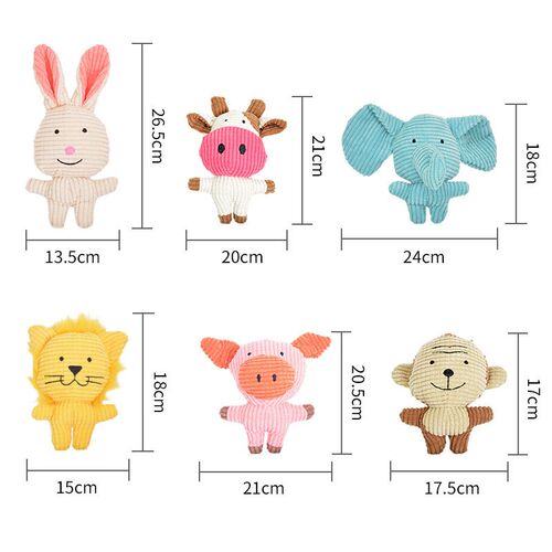 Cute Animals Plush Dog Toys Funny Squeaky Pet Puppy Chew Bit