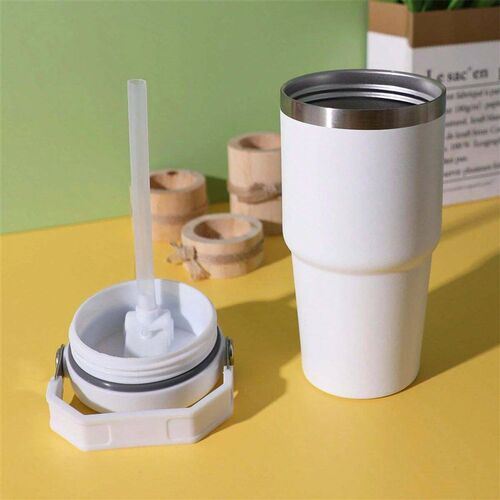 1pc Vacuum Tumbler with Lid Stainless Steel Portable Water B