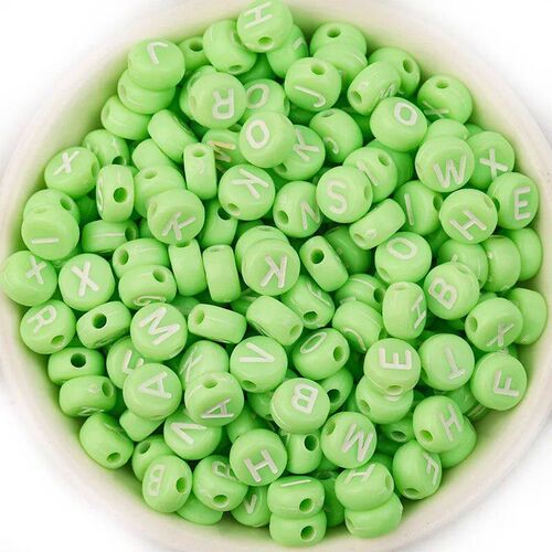 4*7m Acrylic Mixed Color Letter Round Flat Alphabet Spacer B
