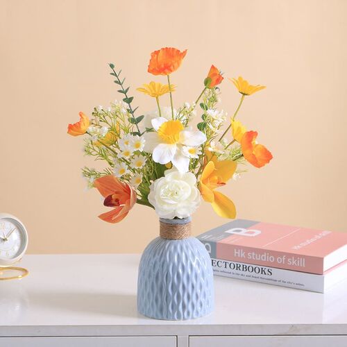 Autumn Artificial Daisy Flowers Silk Bouquet Fake Flower DIY
