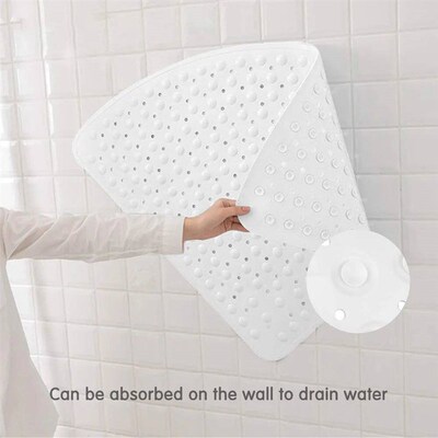 Non Slip Shower Mat Equipped with Suction Cups Sector Rubber