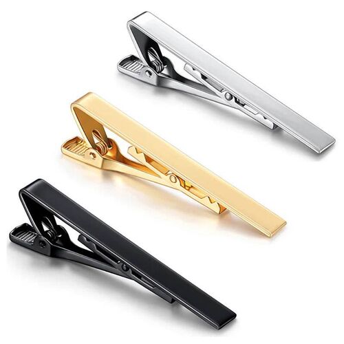 New Tie Clips for Mens Metal Necktie Bar Dress Shirts Tie P