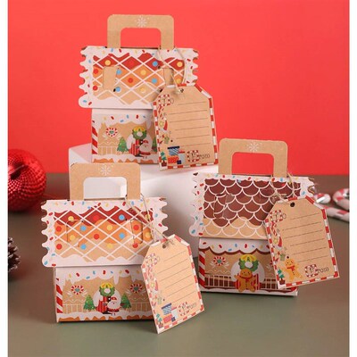 Various Size Christmas Gift Boxes Kraft Paper/Plastic Candy