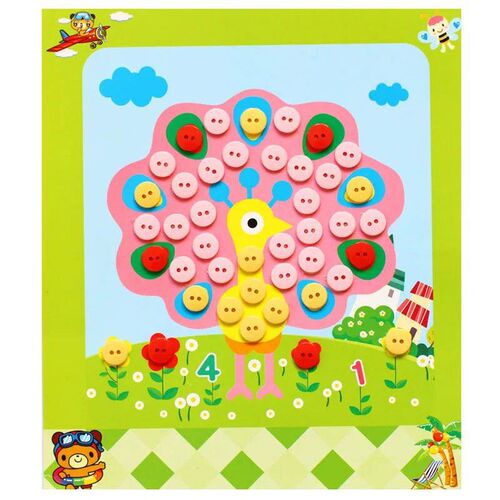 5Pcs/set Children DIY Button ers Toys Handmade Button Painti