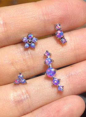 1PC Opal38 Cluster Ear Tragus Helix Cartilage Piercing Surgi