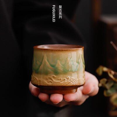 Porcelain Tea Cups ChaZhan Teacup Ceramic Single Cup 陶瓷杯