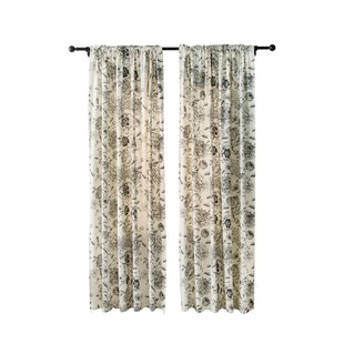 Floral curtain fabric cotton linen balcony curtain