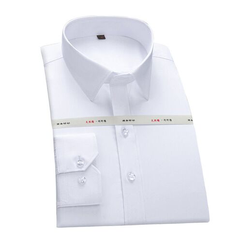 Bamboo Fiber Mens White Shirt Mens Long-sleeved Business M