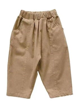 2024 Spring Baby Retro Pocket Dungarees Loose Girl Children