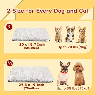Self-Heating Pet Pads Blanket Puppy Pad Warm Cushion Mat for