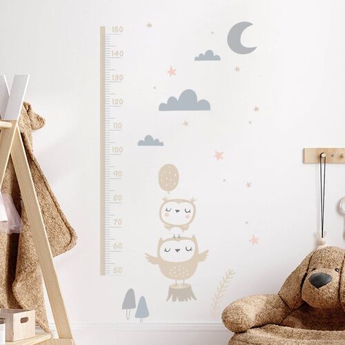Cartoon Baby Height Measurement Lion Animals Wall Sticker St