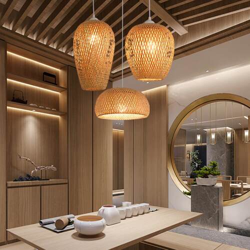 Bamboo Hanging Lamp Pendant Ceiling Light Rattan Wicker Lust
