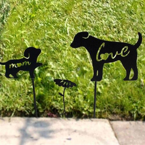 Dog Stake Garden Decor, Lawn Decorative Sign , Stylish