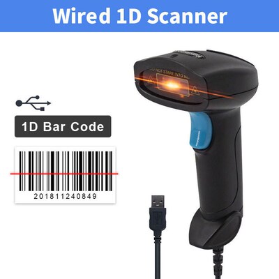 2.4Ghz Bluetooth Wireless Laser Barcode 1D 2D Scanner Reader