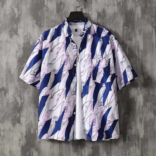 Summer Thin Ins Short-sleeved Shirt Mens All-match tendy Ne
