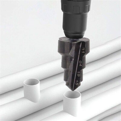 1pc 3 Flutes PPR Lifting Stepped Drill Bit 1/4 Inch Shank