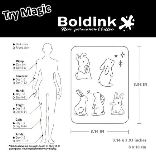 Rabbits Temporary Tattoo,Lasts To 15 Days New Technology Mag