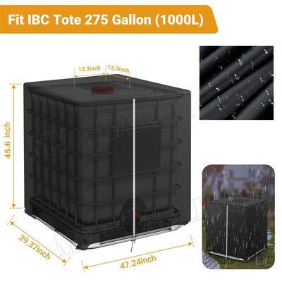 Black 1000L IBC Container Aluminum Foil waterproof dust ver