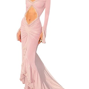 Women Babydoll Lingerie Dress Long Sleeve Chemise Mesh Night