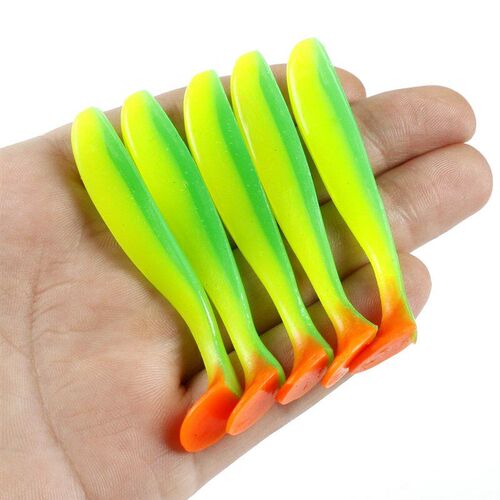 5pcs/Lot Soft Lures 50mm 70mm T Tail Jigging Fishing Lures W