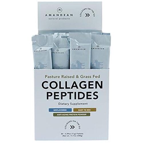 AMANDEAN Collagen Peptides Powder Packets  30 Individual