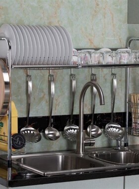 Kitchen shelf, stainless steel sink rack, drain rack, dish