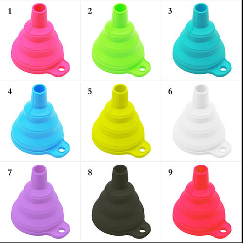 Foldable Funnel Silicone Collapsible Portable Funnels for Fu