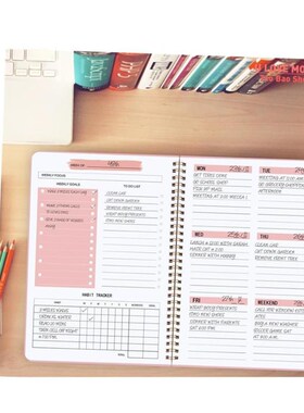 A5 Agenda Planner Notebook Secret Diary Weekly Goal Habit Sc