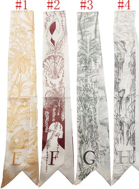 Womens scarves spring, summer and autumn long ribbon decora