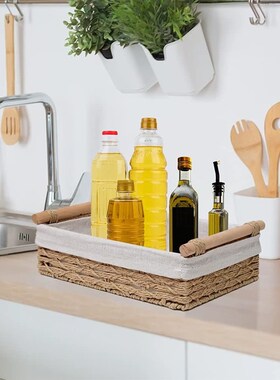 Round Paper Rope  Wicker Baskets Organizing Storage Bins